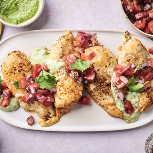 High-protein fiesta lime chicken with pepper jack cheese