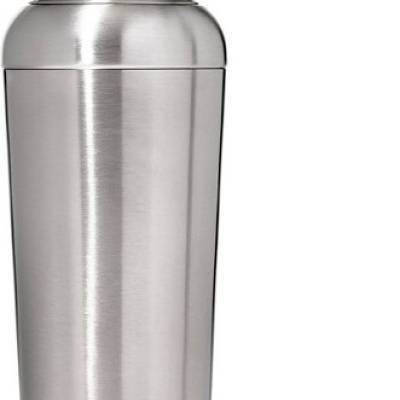 OXO Steel Single Wall Cocktail Shaker: 18oz Stainless Steel, Dishwasher-Safe, Light Silver