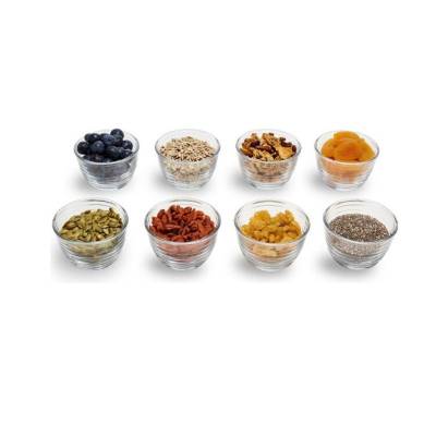Libbey Small Glass Bowls with Lids, 6.25 ounce, Set of 8